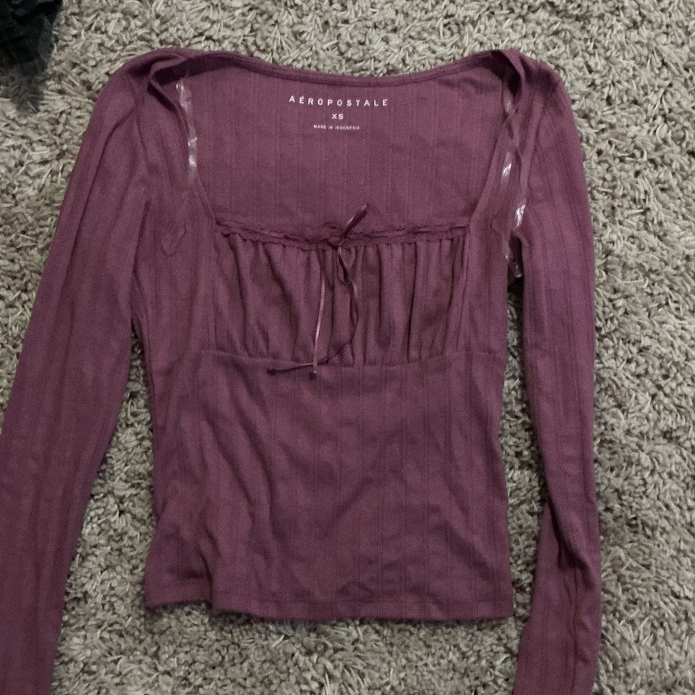 Aeropostale Women's Mauve Long Sleeve Top